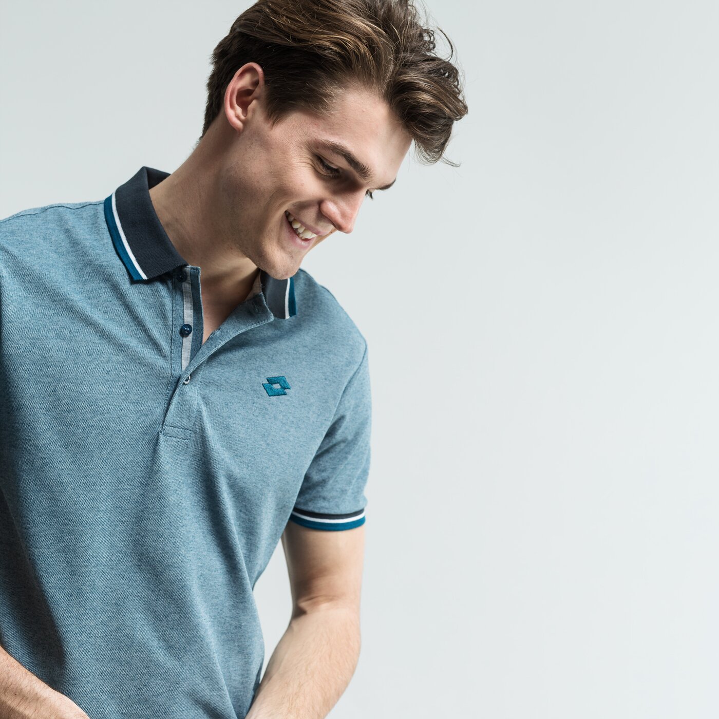 Koszulka polo męska LOTTO POLO L73 PLUS PQ l54615-1q7 kolor niebieski