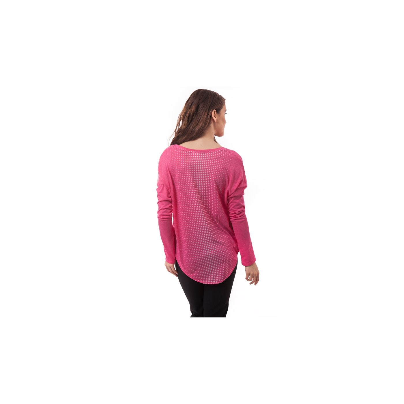 Koszulka damska NIKE T-SHIRT LS TEE TP 642753612 kolor bordowy