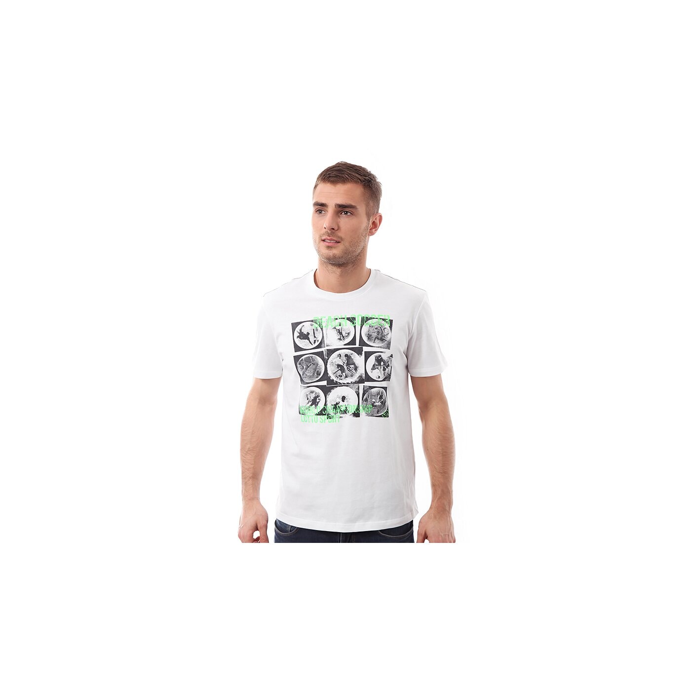 Koszulka męska LOTTO T-SHIRT T-SHIRT FLYNN q9546 kolor biały