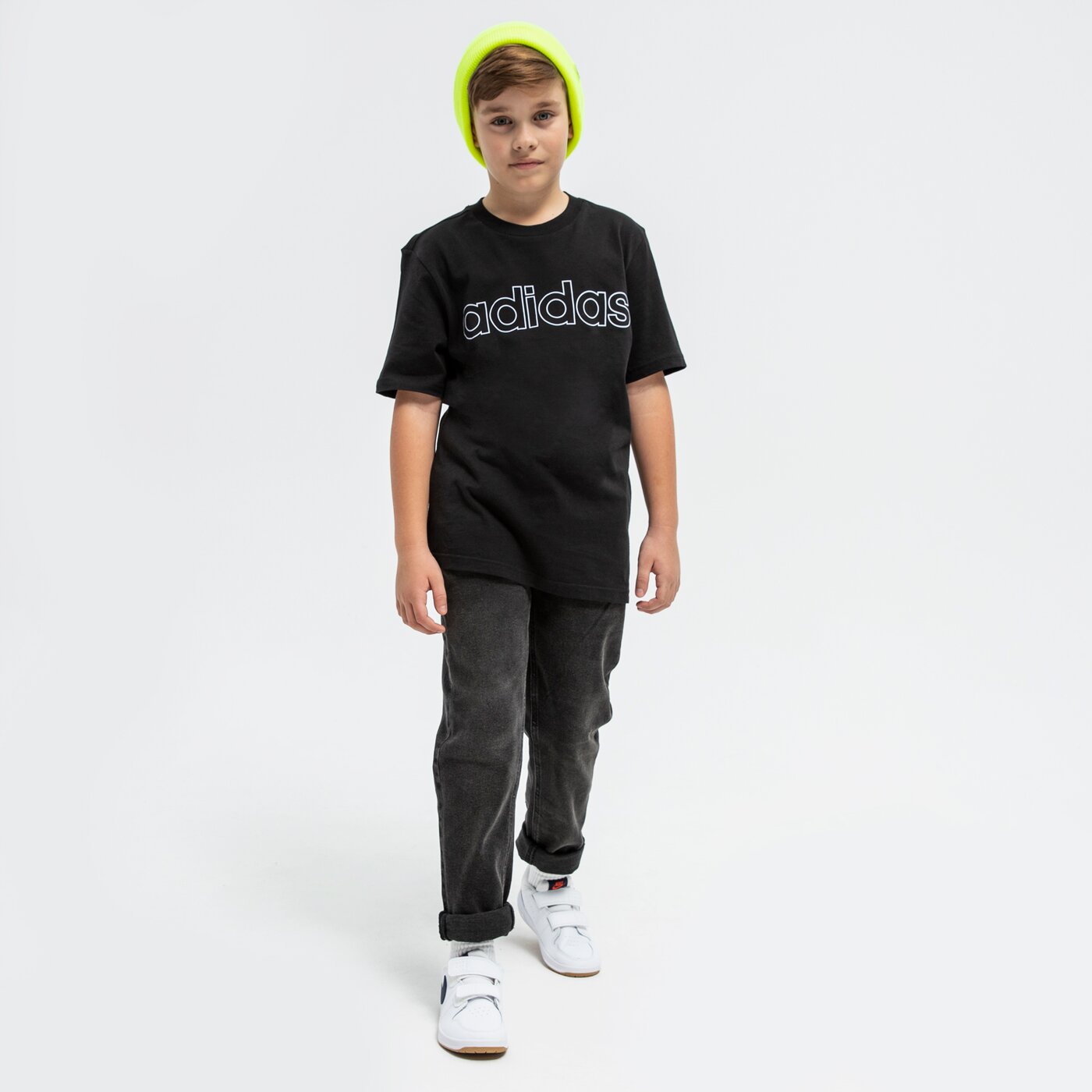Koszulka dziecięca ADIDAS T-SHIRT SS B LIN T BOY gn4006 kolor czarny