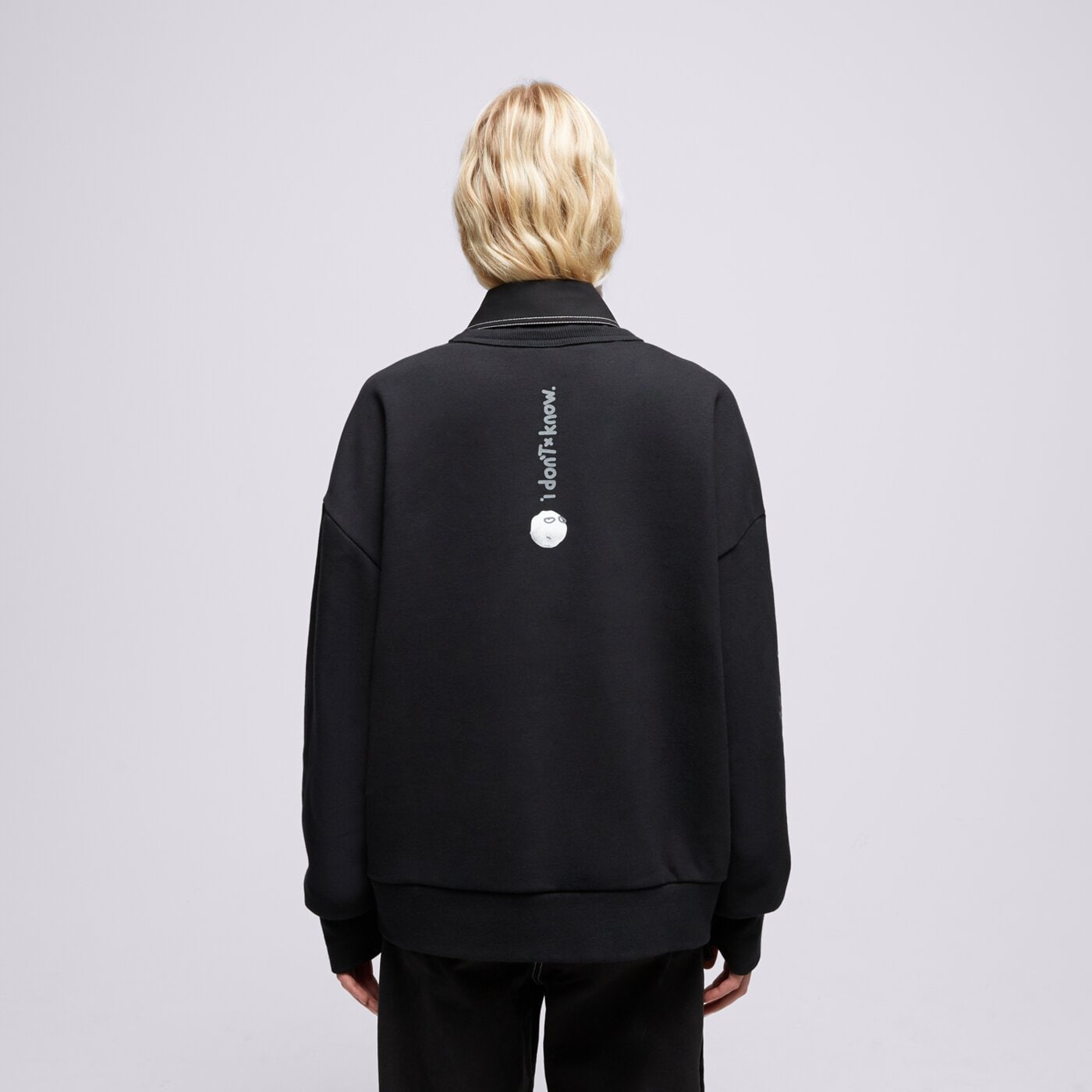 S.NOW JOB SIZEER CREWNECK “I DON'T KNOW” BLACK si123blu51001 kolor czarny