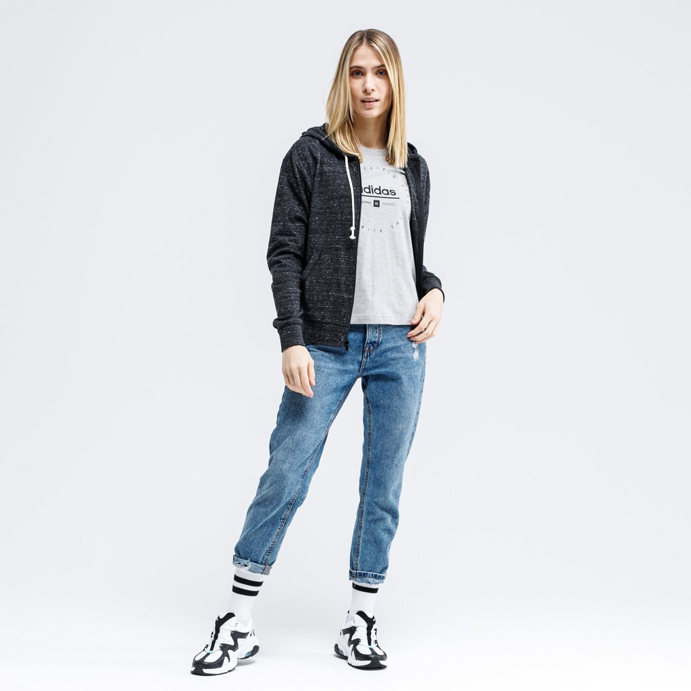 Koszulka damska ADIDAS T-SHIRT W ADI CLOCK T fm6151 kolor szary