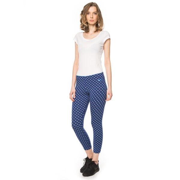 Spodnie dresowe damskie NIKE SPODNIE CLUB LEGGING-CROP AOP2 725796455 kolor granatowy