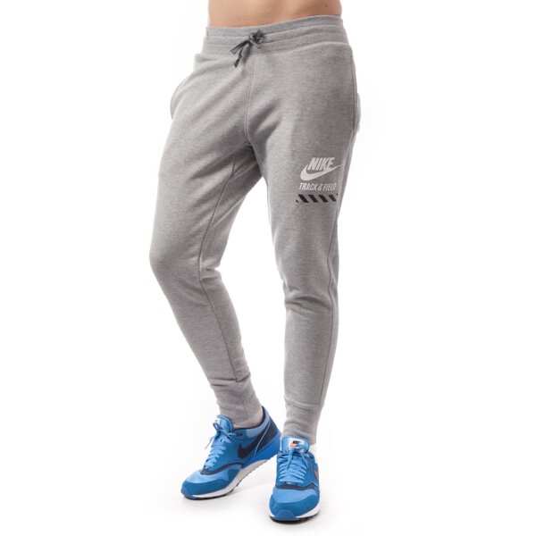 Spodnie dresowe męskie NIKE SPODNIE RU NTF CUFF PANT 644112063 kolor szary