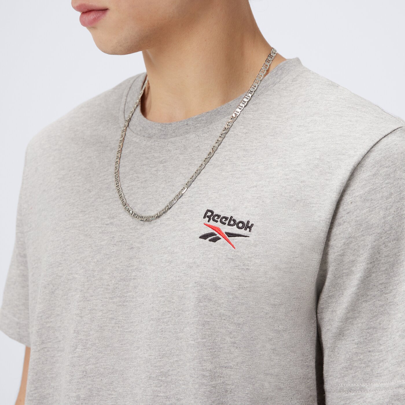 Koszulka męska REEBOK T-SHIRT IDENTITY SMALL LOGO TEE 100221743 kolor szary