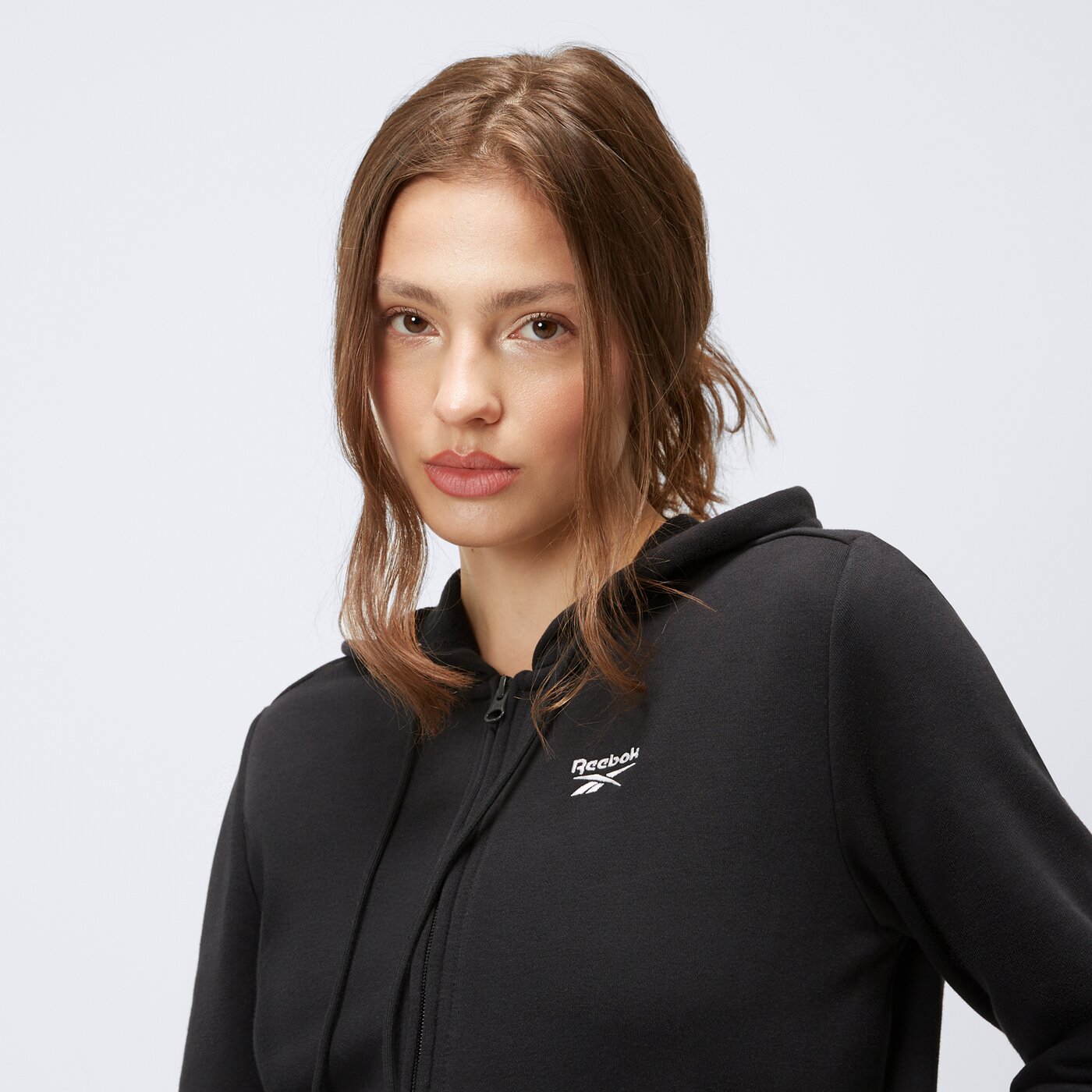 Bluza damska REEBOK BLUZA ROZPINANA Z KAPTUREM RI SL FT FZ 100071705 kolor czarny