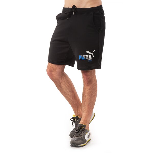 Spodenki męskie PUMA SZORTY FUN GRAPHIC SWEAT 83223201 kolor czarny