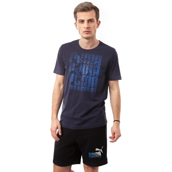 Koszulka męska PUMA T-SHIRT HIDING CAT TEE 83243106 kolor granatowy