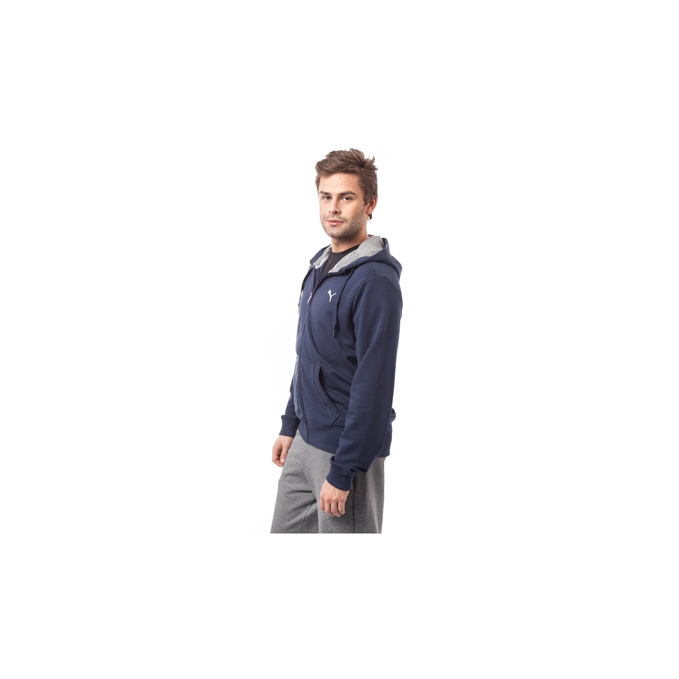 Bluza męska PUMA BLUZA ESS HOODED JACKET 83186906 kolor szary