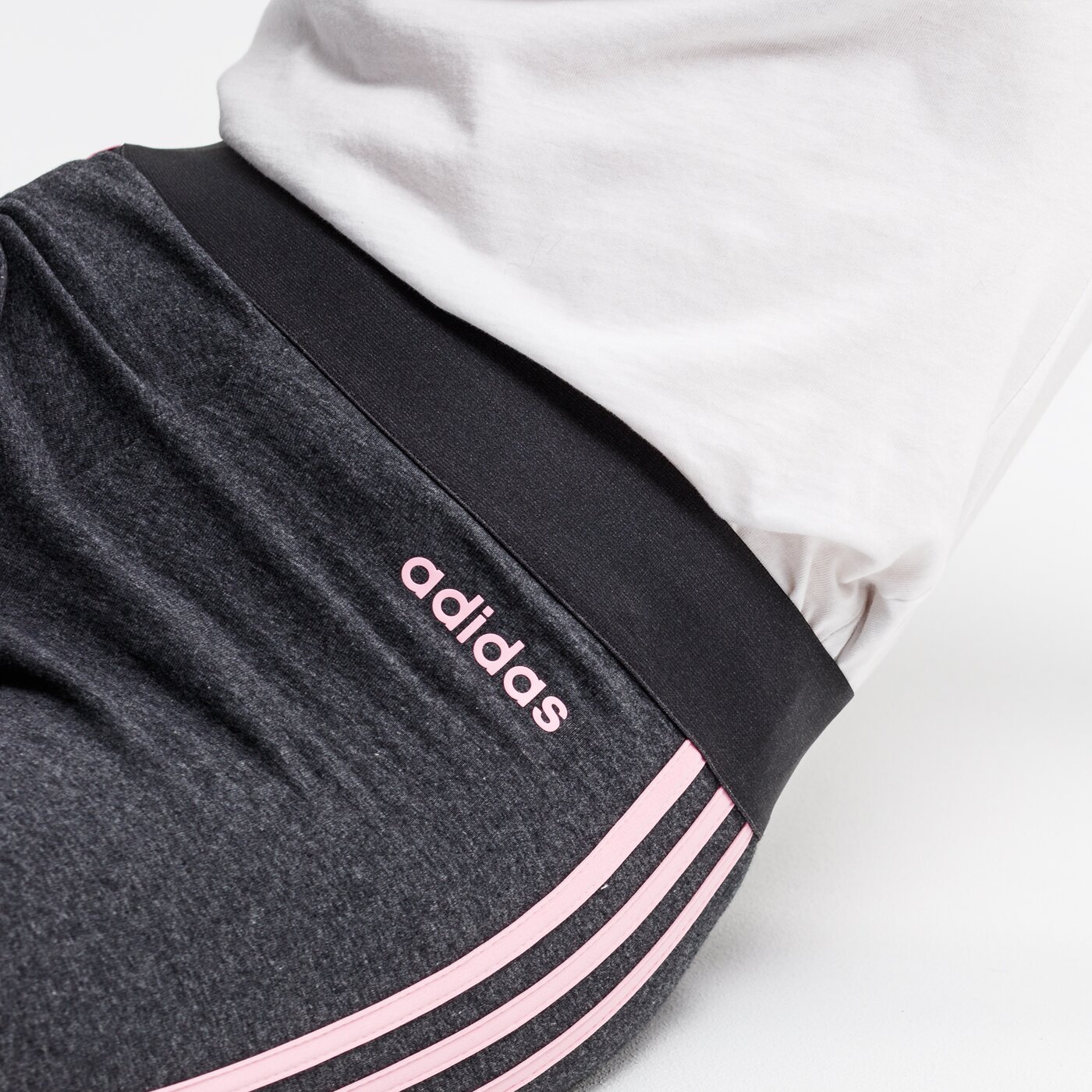 Spodnie dresowe damskie ADIDAS LEGGINGS W E 3S du0682 kolor szary