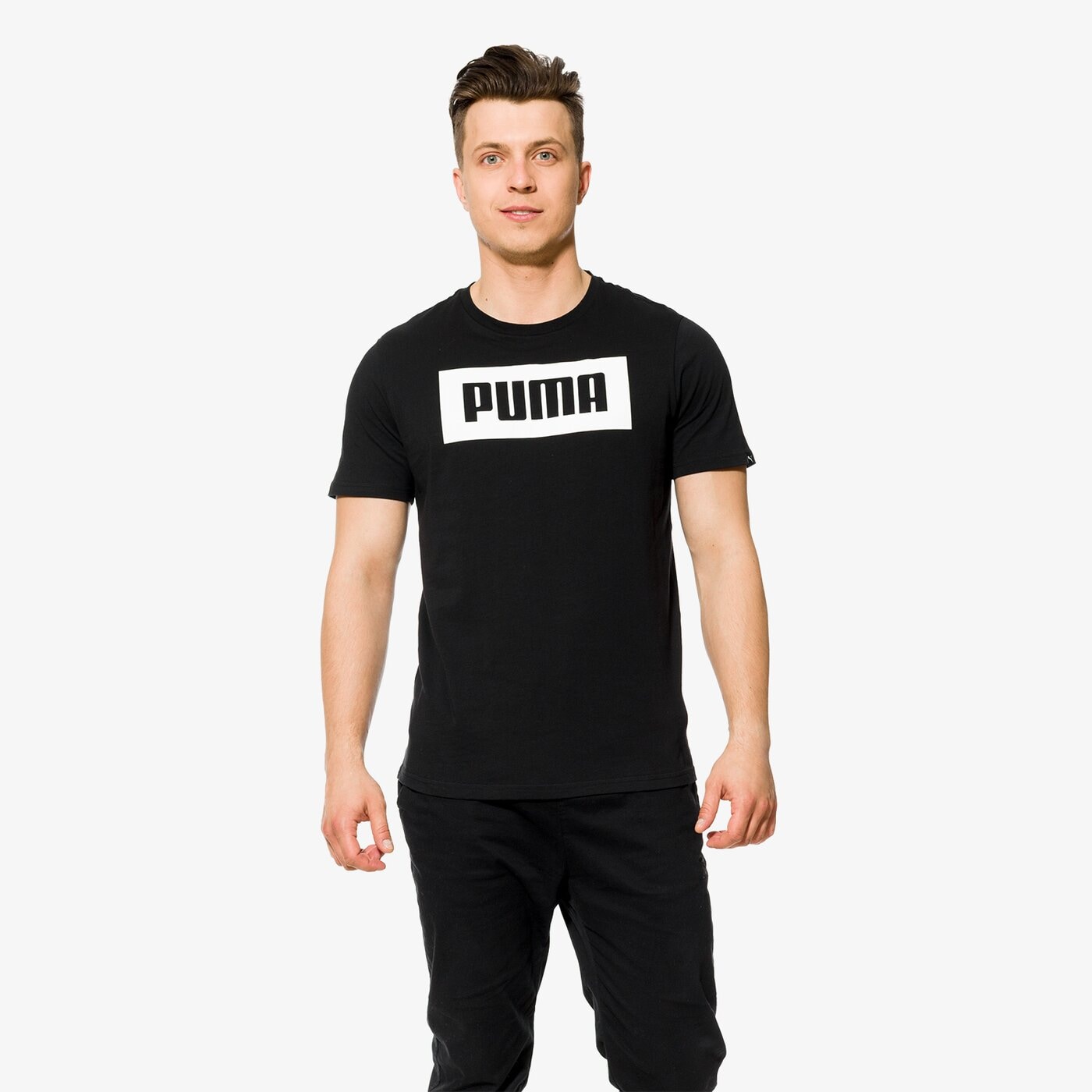Koszulka męska PUMA T-SHIRT SS REBEL BASIC 85055401 kolor czarny