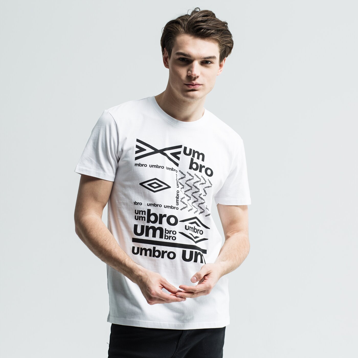 Koszulka męska UMBRO T-SHIRT SS PYTILO ul19tsm42001 kolor biały