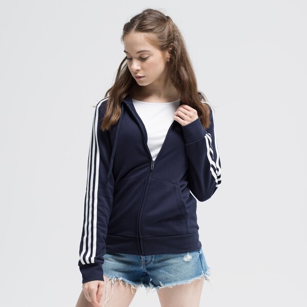 Bluza damska ADIDAS BLUZA ROZPINANA Z KAPTUREM W E 3S FZ HD du0656 kolor granatowy