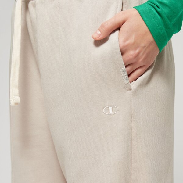 Spodnie dresowe damskie CHAMPION SPODNIE WIDE LEG PANTS 117638ms016 kolor beżowy