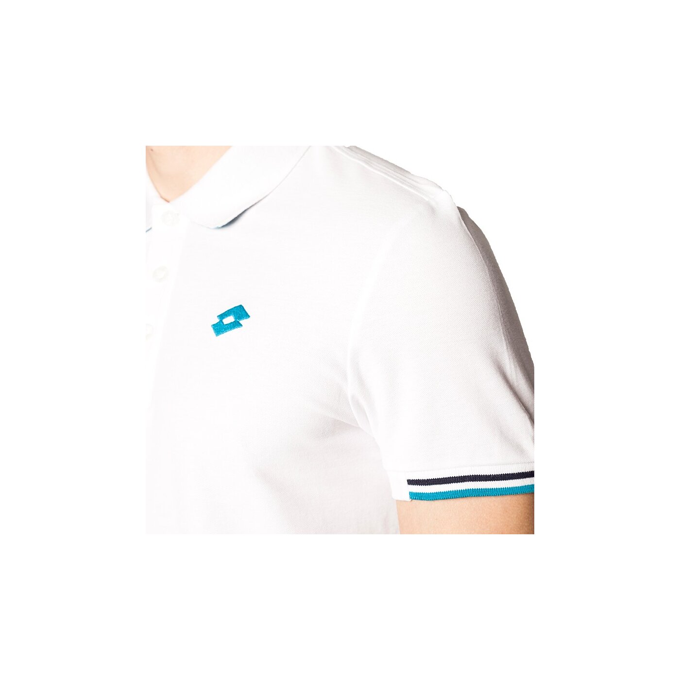 Koszulka polo męska LOTTO POLO BRODSY LOGO PLUS s0942 kolor biały