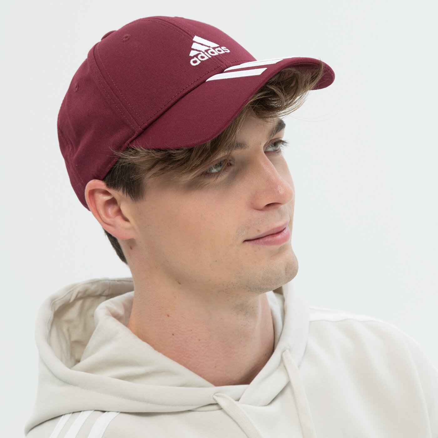 Czapka z daszkiem damska ADIDAS CZAPKA BBALL 3S CAP CT hd7237 kolor bordowy