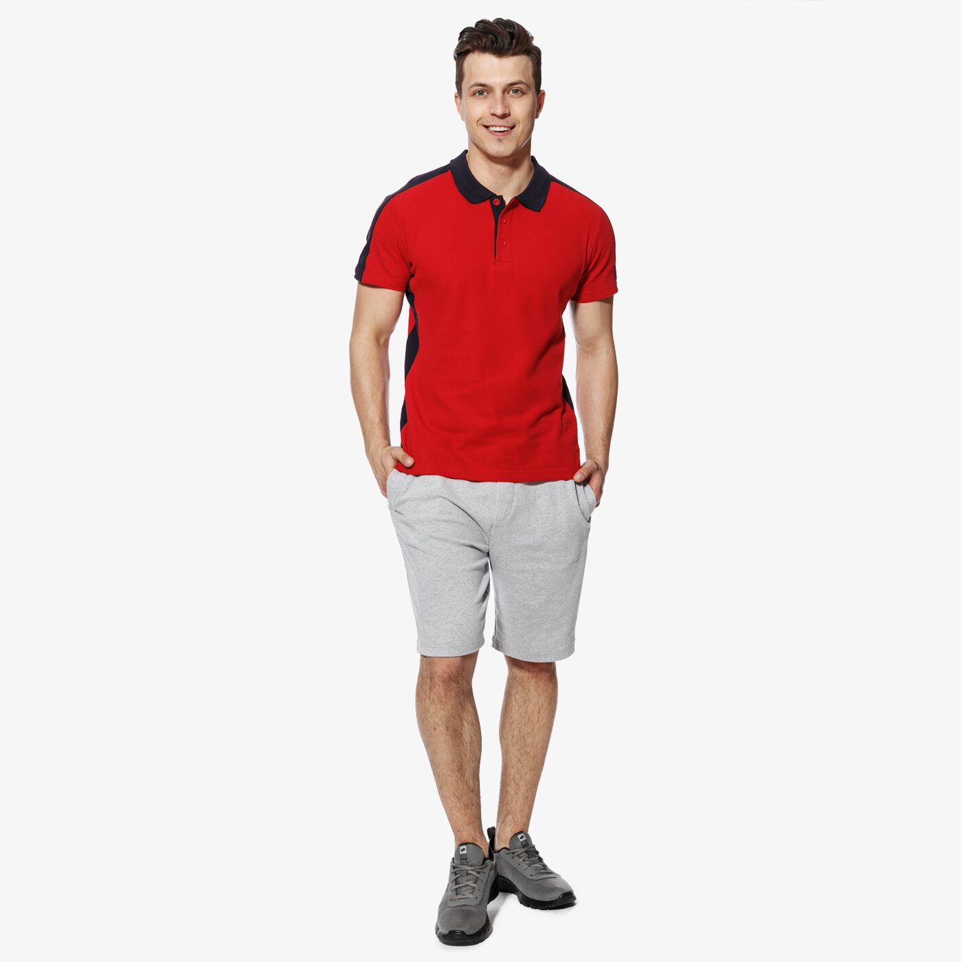 Koszulka polo męska LOTTO POLO ROLLER lo18pom01002 kolor czerwony