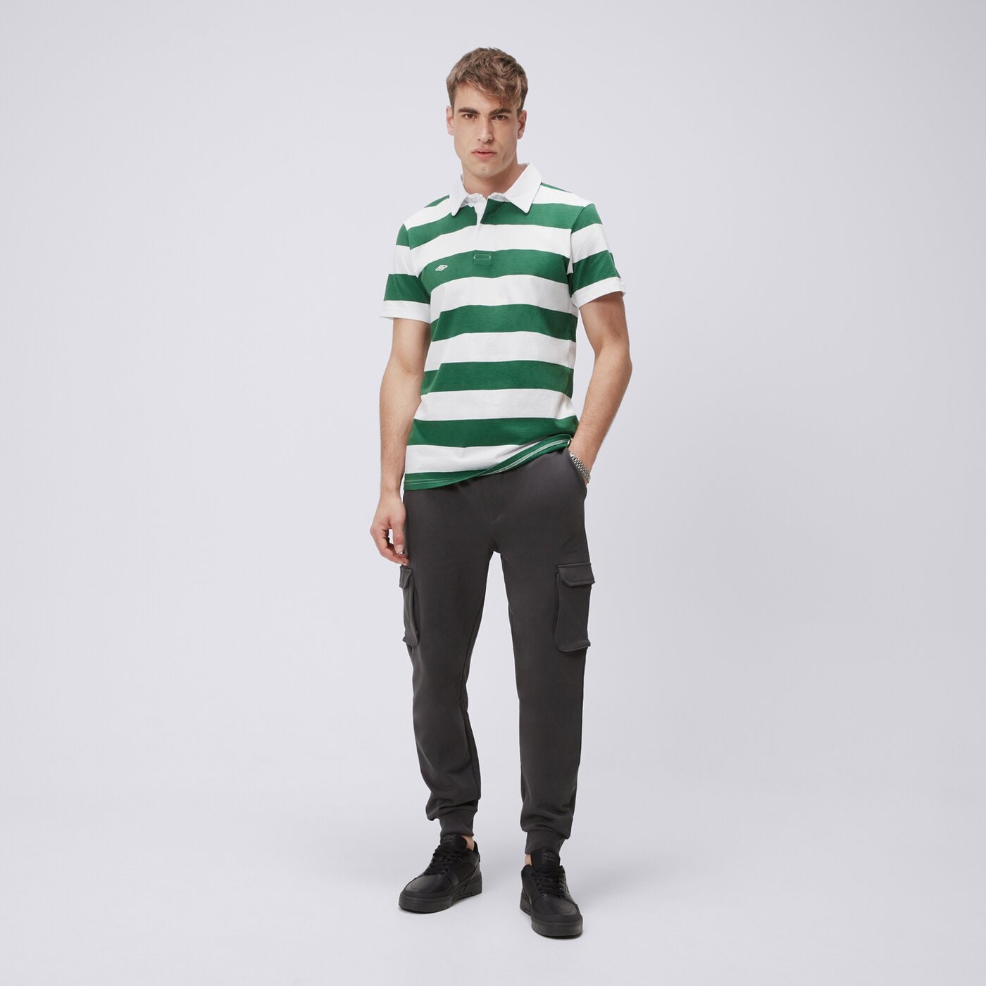 Koszulka polo męska UMBRO POLO ESS SHIRT ul125pom10001 kolor biały