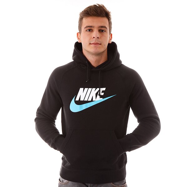 Bluza męska NIKE BLUZA NIKE AW77 HOODY LOGO POP 586184012 kolor czarny