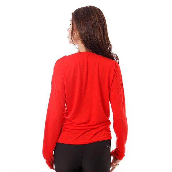 Koszulka damska CONFRONT T-SHIRT L\S LABELLA cfv14tsd02001 kolor czerwony