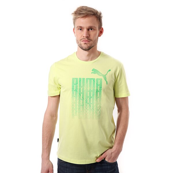 Koszulka męska PUMA T-SHIRT GRAPHIC LOGO TEE 82817508 kolor żółty
