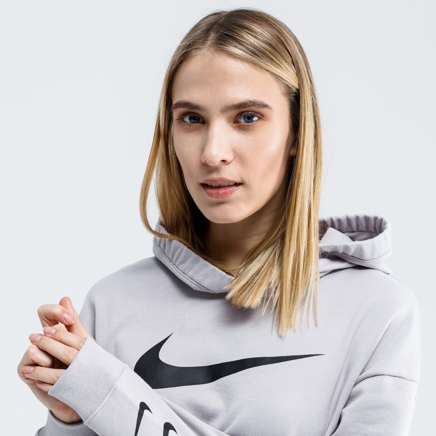 Bluza damska NIKE BLUZA Z KAPTUREM W NSW SWSH FT cj3761-020 kolor szary