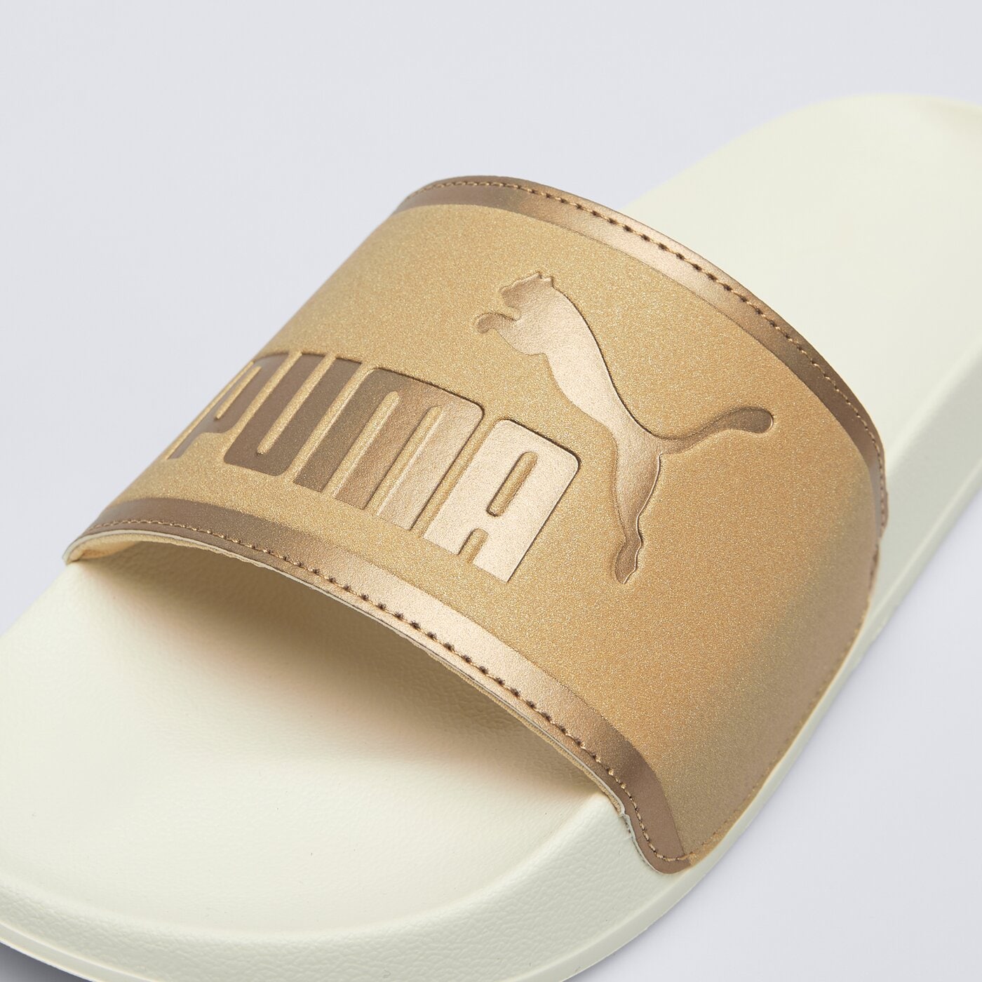 Klapki damskie PUMA LEADCAT 2.0 AQUA METALLICS 40170702 kolor złoty