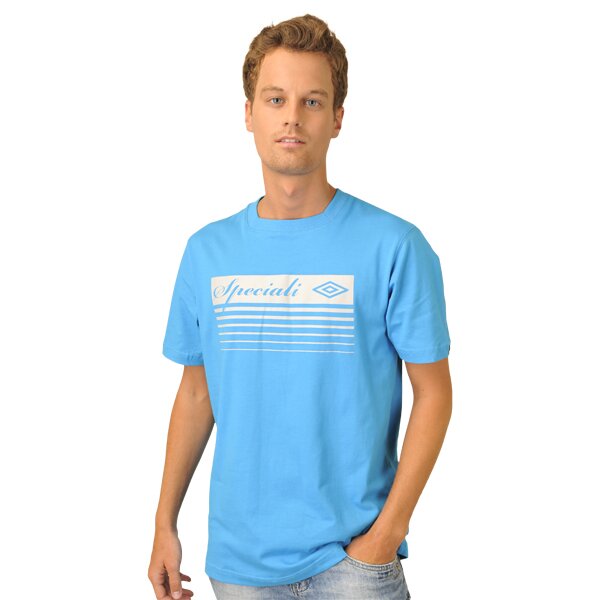 Koszulka męska UMBRO T-SHIRT SPECIALI GRAPHIC COTTON TEE 60847uz4i kolor niebieski