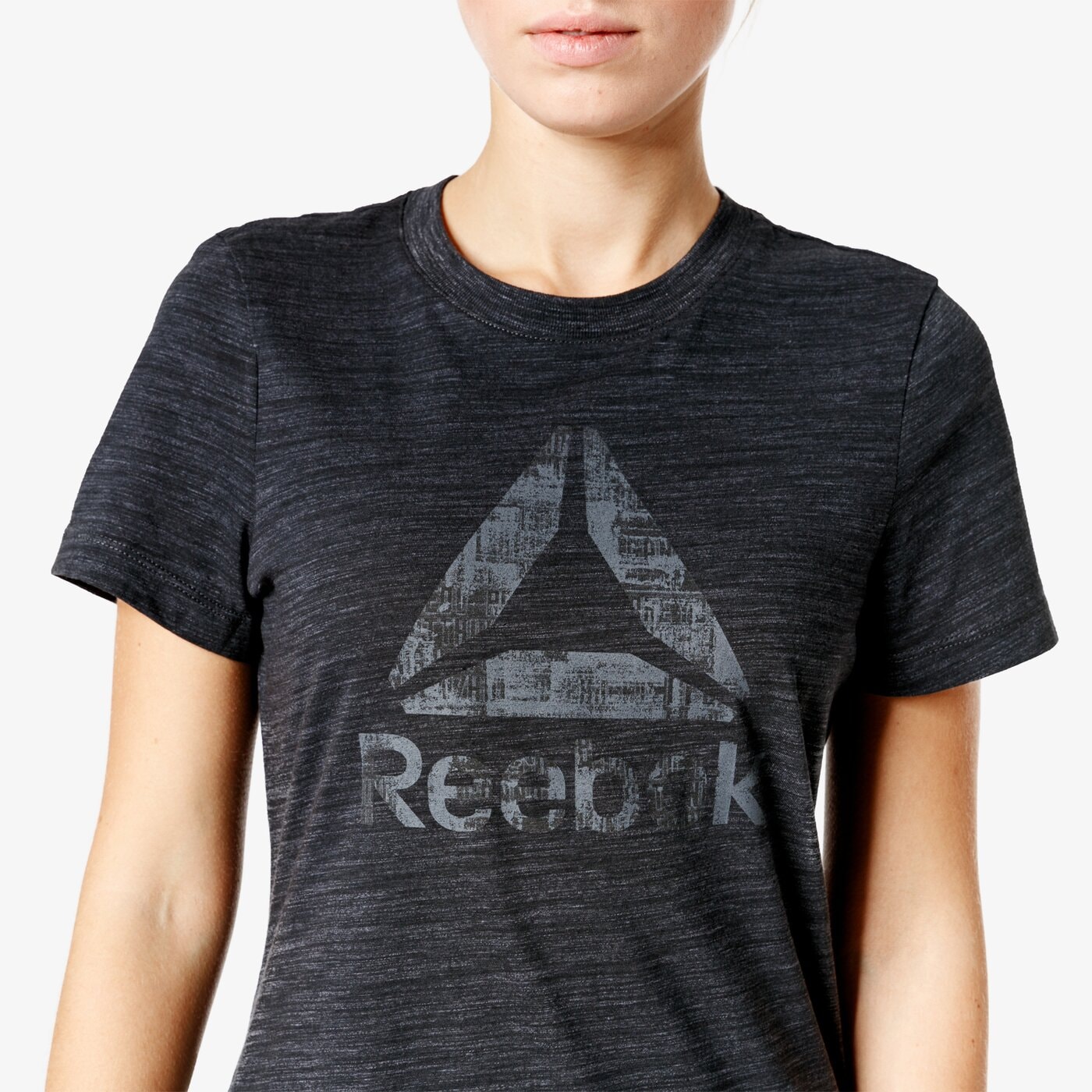 Koszulka damska REEBOK T-SHIRT SS EL MARBLE LOGO d95551 kolor czarny
