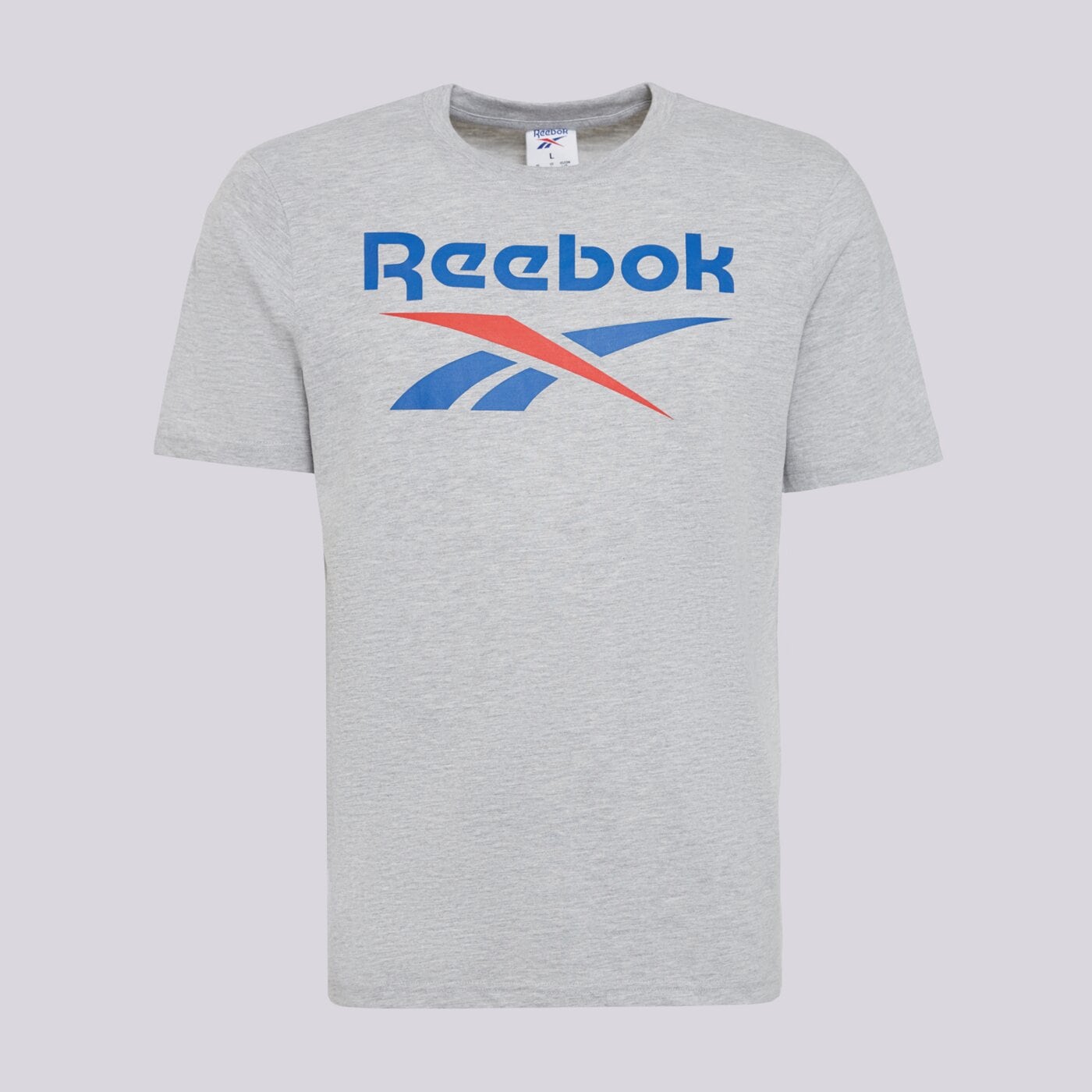 Koszulka męska REEBOK T-SHIRT BRUNO BIG LOGO CREW NECK SS TEE 100240886 kolor szary