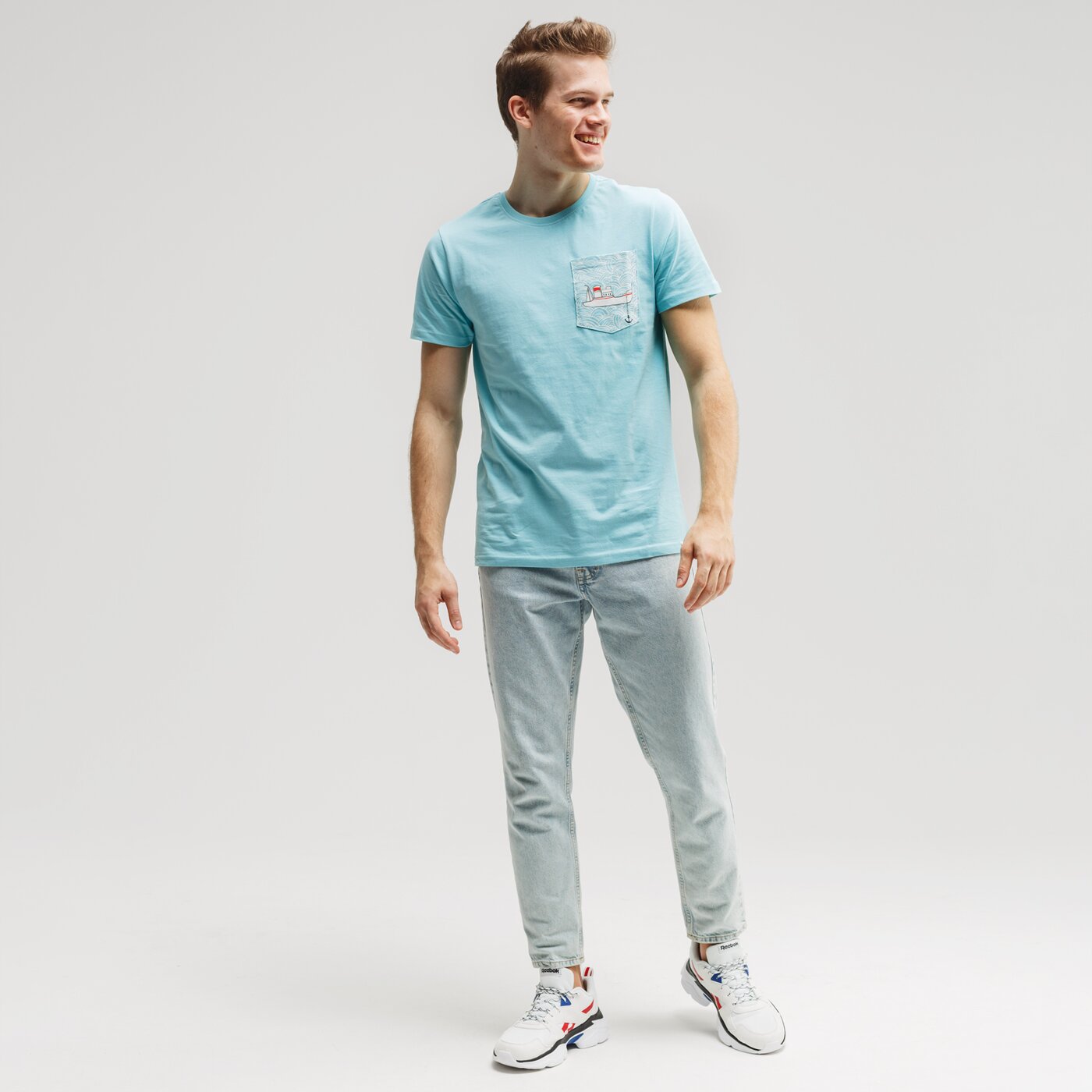 Koszulka męska UP8 T-SHIRT GERANO up120tsm20001 kolor niebieski