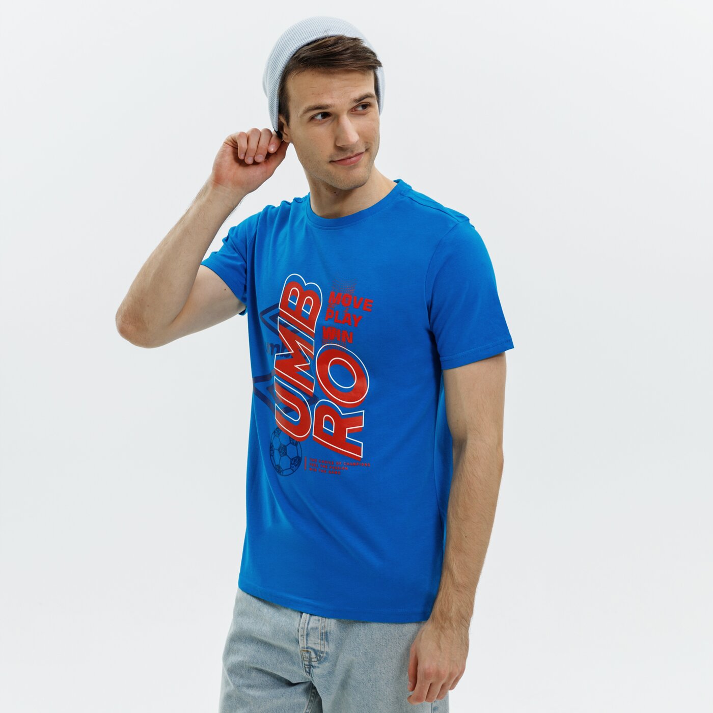 Koszulka męska UMBRO T-SHIRT ATADO ul321tsm15003 kolor niebieski