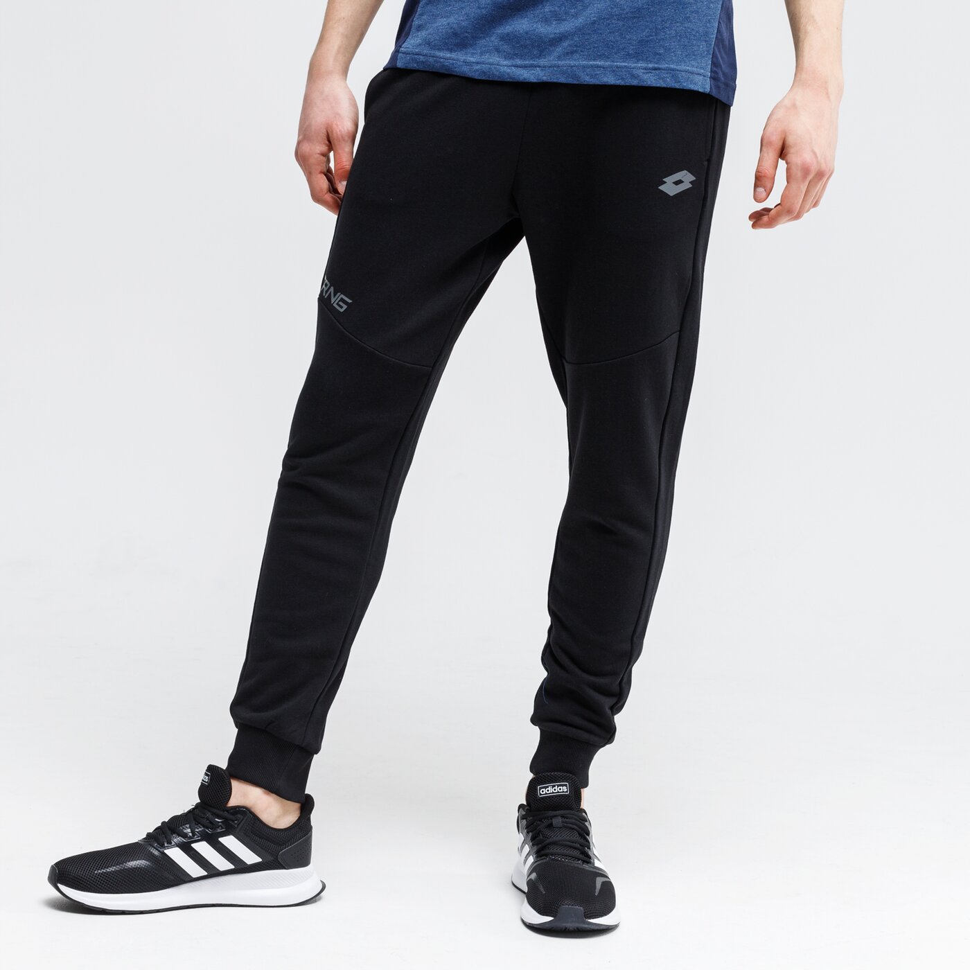 Spodnie dresowe męskie LOTTO SPODNIE DINAMICO II RIB FT 213006-1cl kolor czarny