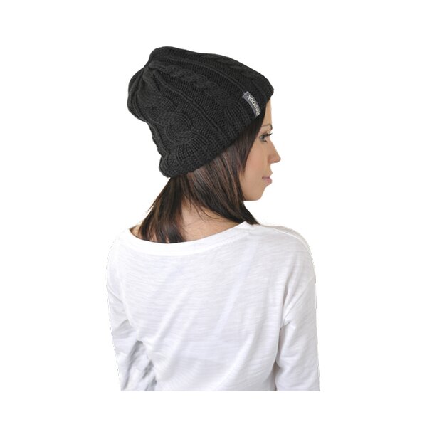 Czapka zimowa damska REEBOK CZAPKA Z BI CABLE HAT BLACK w36769 kolor czarny