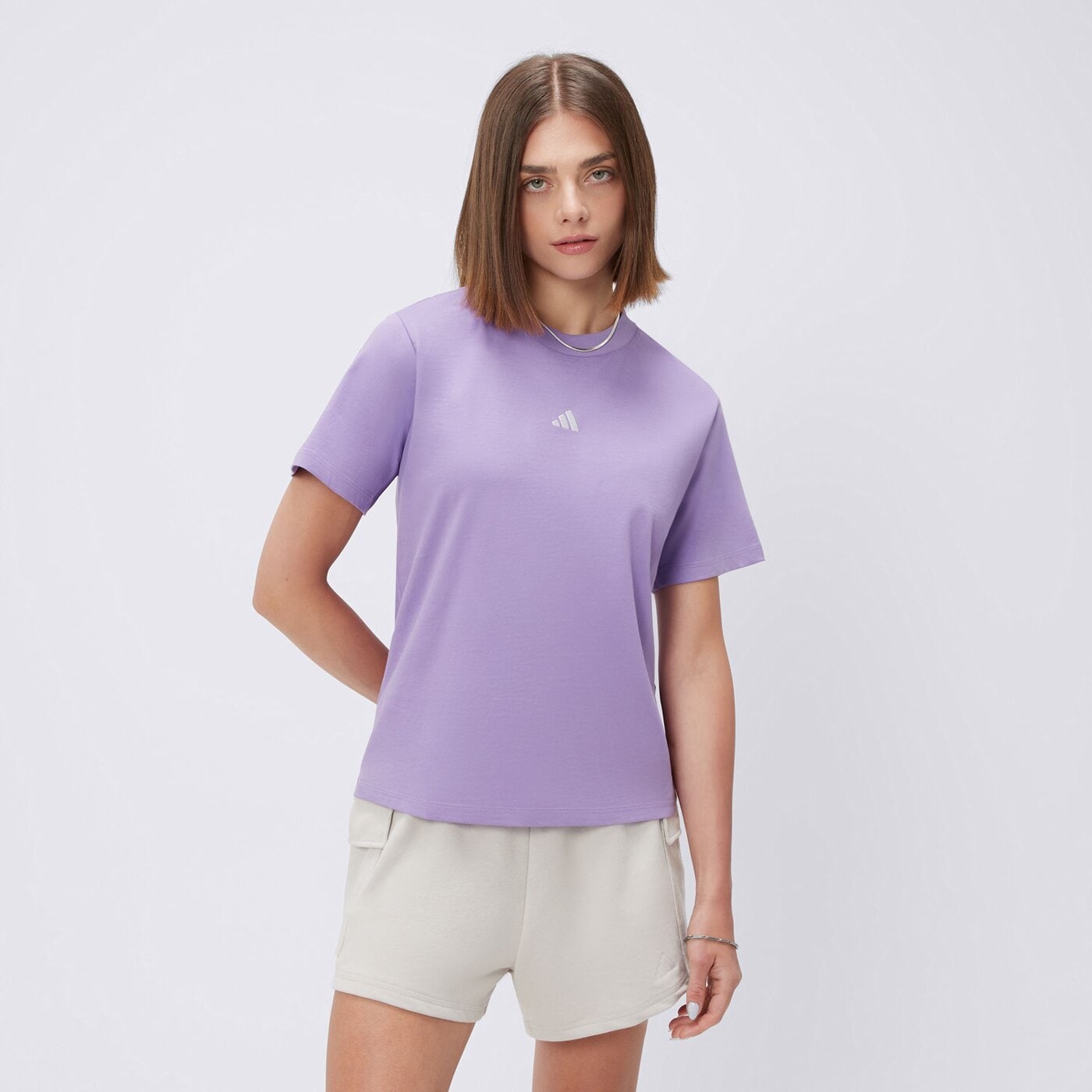 Koszulka damska ADIDAS T-SHIRT W SL SJ T ji6076 kolor fioletowy