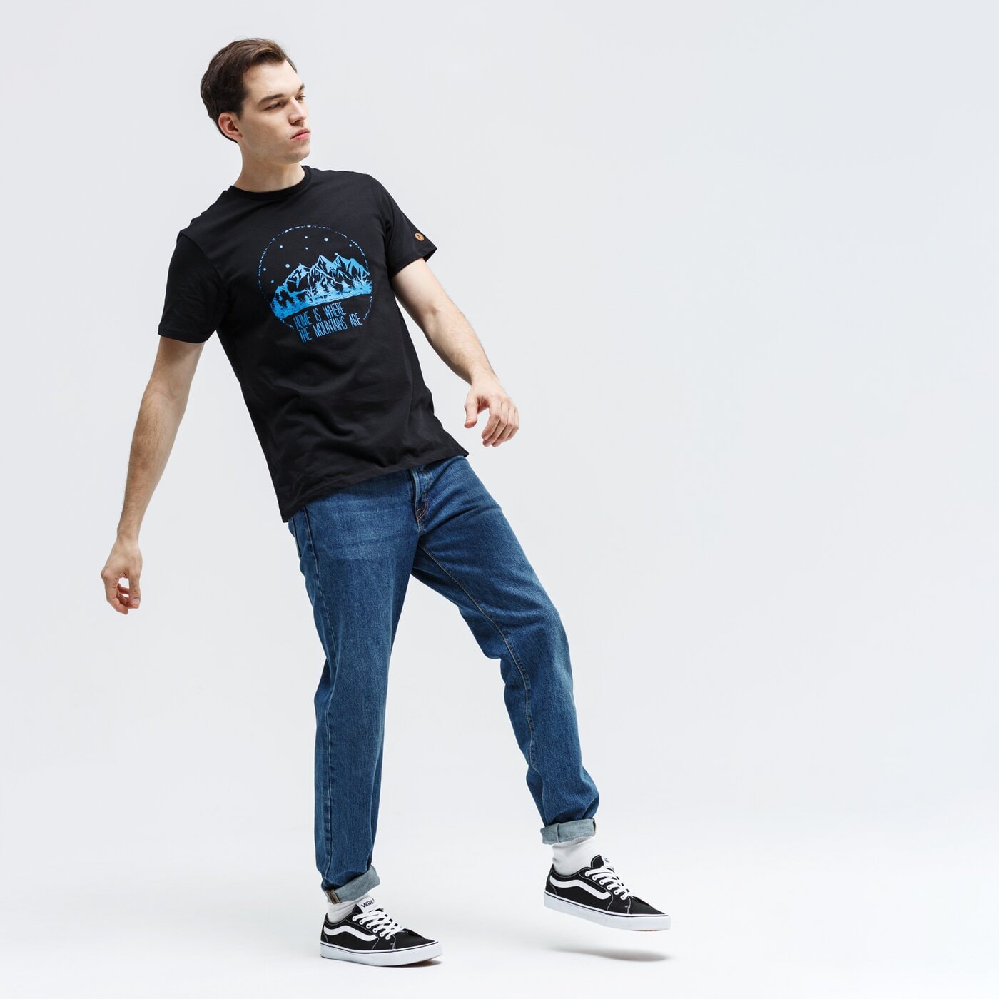 Koszulka męska FEEWEAR T-SHIRT FIRN fw39tsm06001 kolor czarny