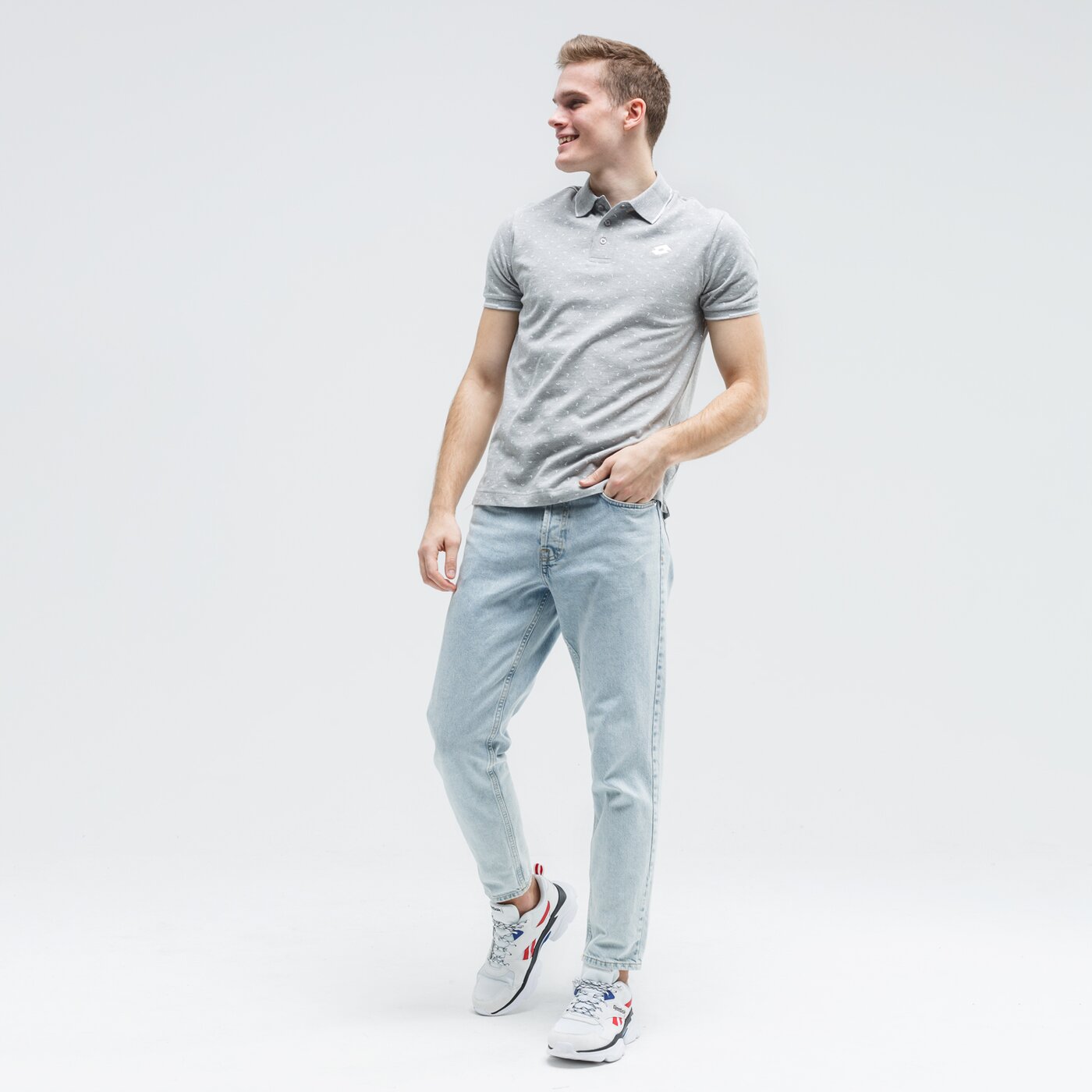 Koszulka polo męska LOTTO POLO ELBA MEL PQ 213346-5s7 kolor szary