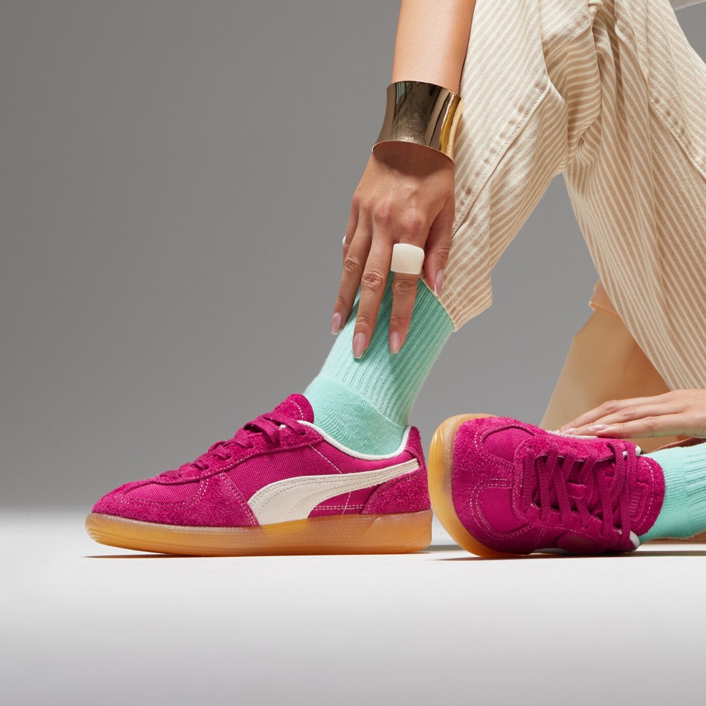 Buty sportowe damskie PUMA PALERMO VINTAGE 39684107 kolor różowy