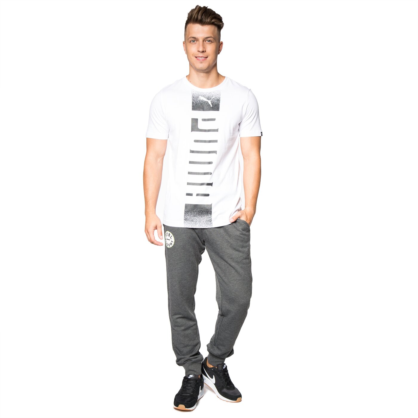 Koszulka męska PUMA T-SHIRT PUMA REBEL 83835602 kolor biały