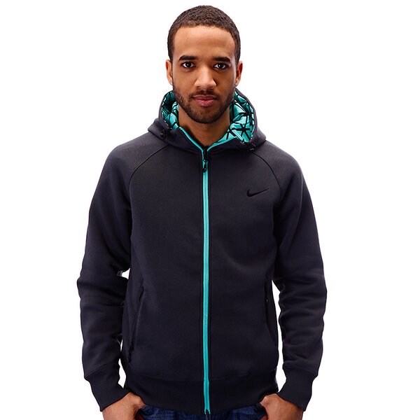 Bluza męska NIKE BLUZA AD HYBRID AOP FZ REV HOODY 521474357 kolor zielony