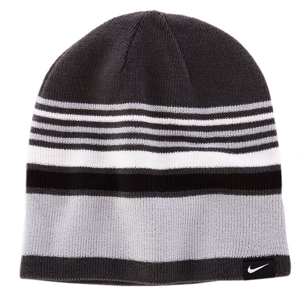 Czapka zimowa damska NIKE CZAPKA Z STRIPE REVERS BEANIE 546115060 kolor szary