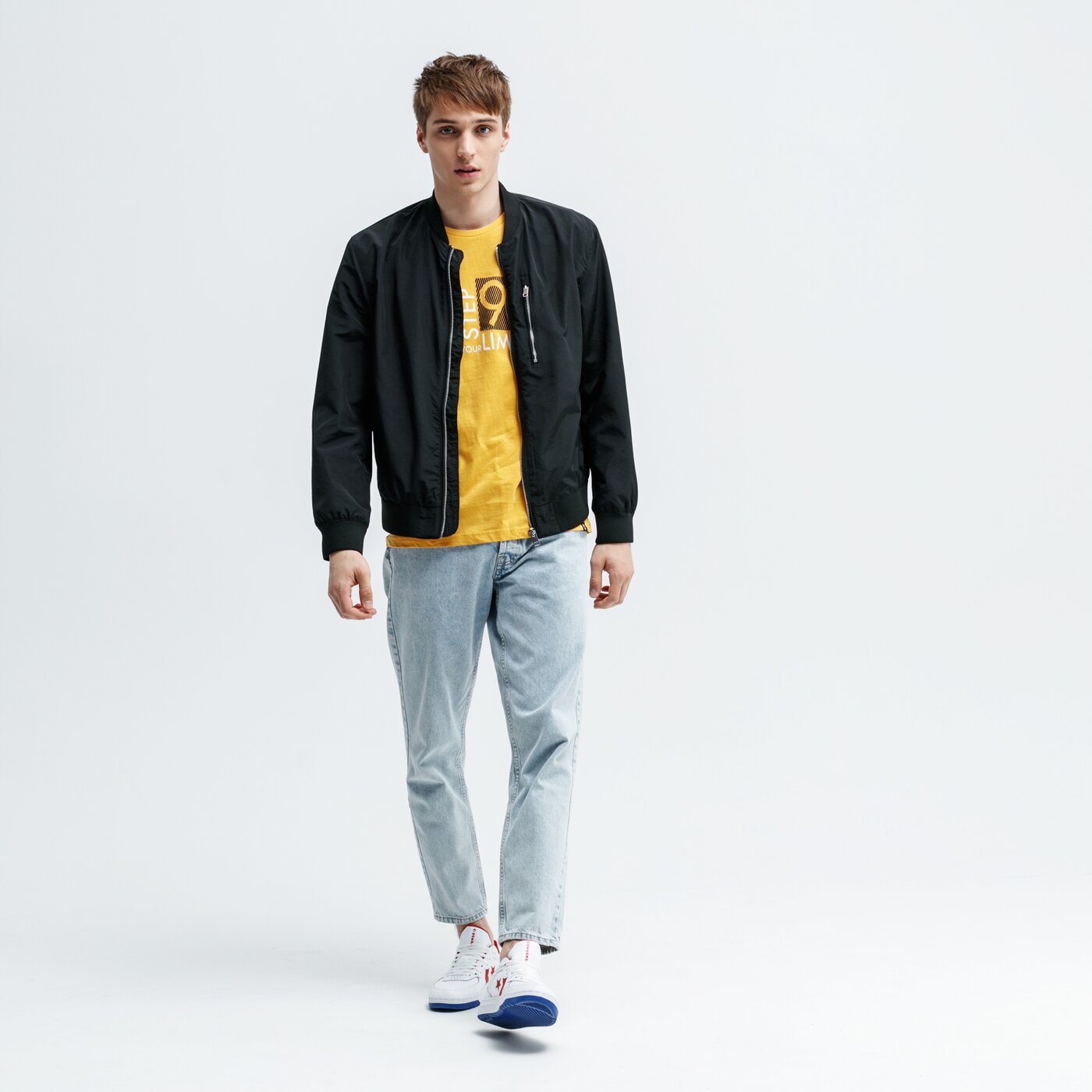 Koszulka męska FEEWEAR T-SHIRT MERE fw39tsm55001 kolor musztardowy