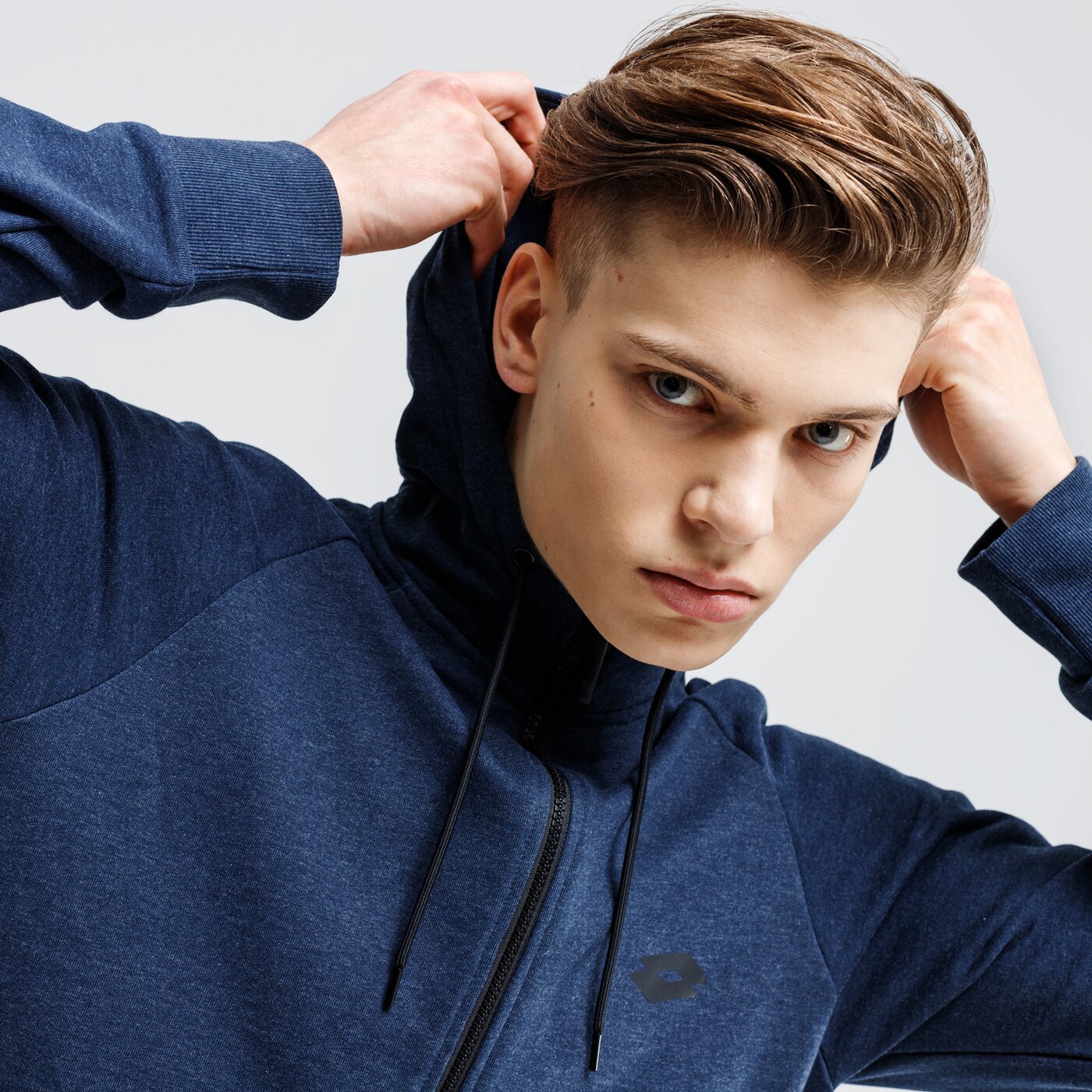 Bluza męska LOTTO BLUZA ROZPINANA Z KAPTUREM DINAMICO 213007-1ci kolor granatowy