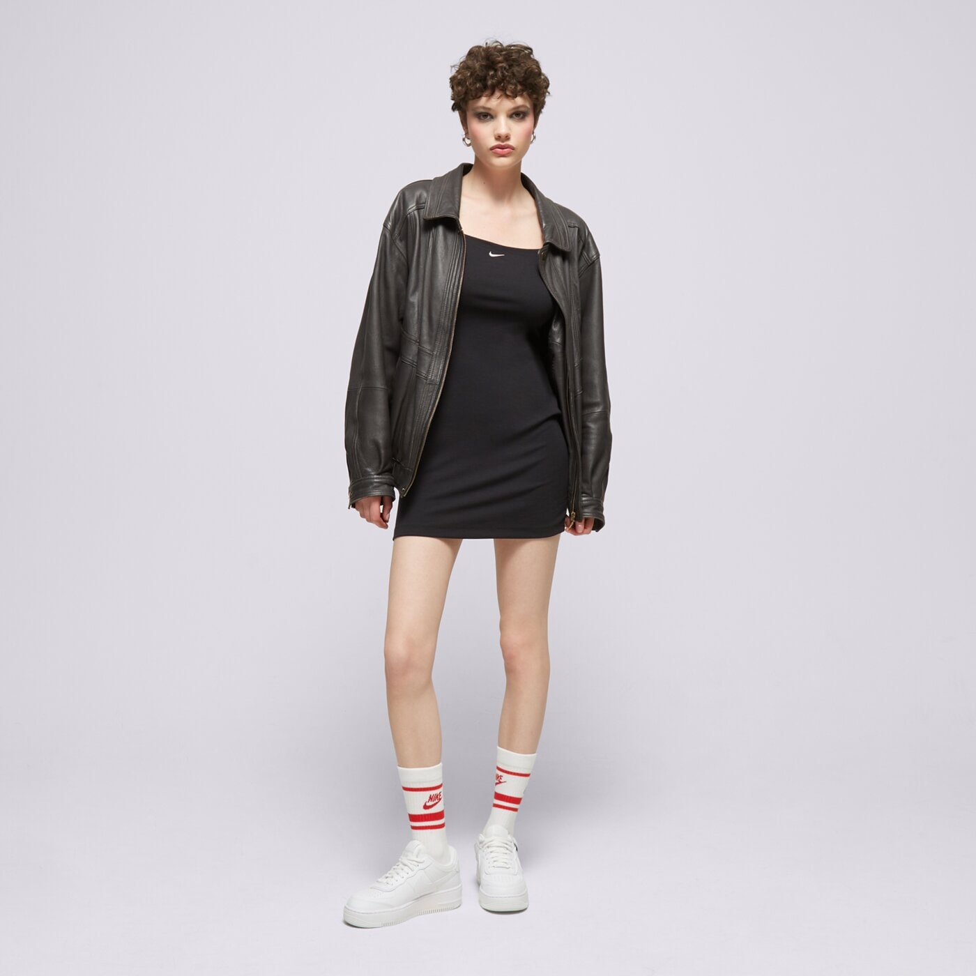 Sukienka damska NIKE SUKIENKA W NSW NK CHLL KNT MRIB CMI DRS fn4157-010 kolor czarny