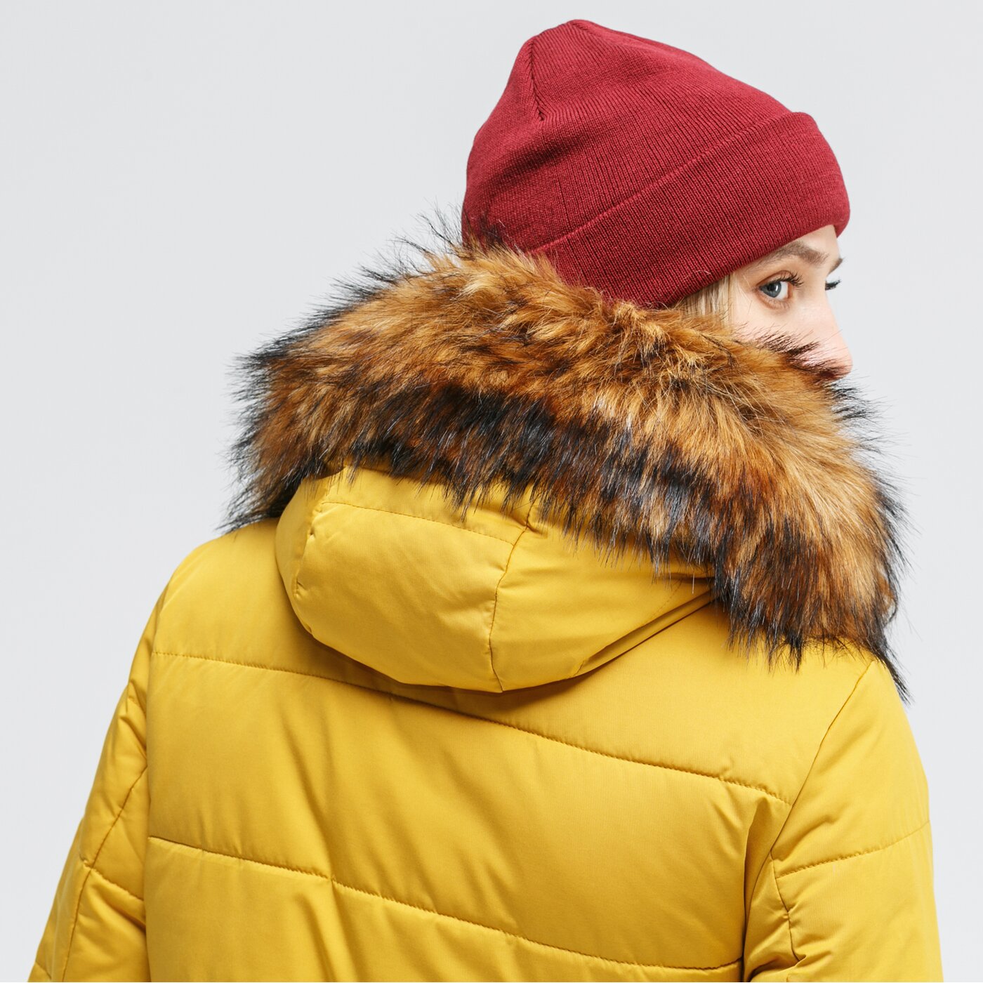 Kurtka zimowa damska UP8 KURTKA ZIMOWA AGNIS upv320kud02001 kolor żółty