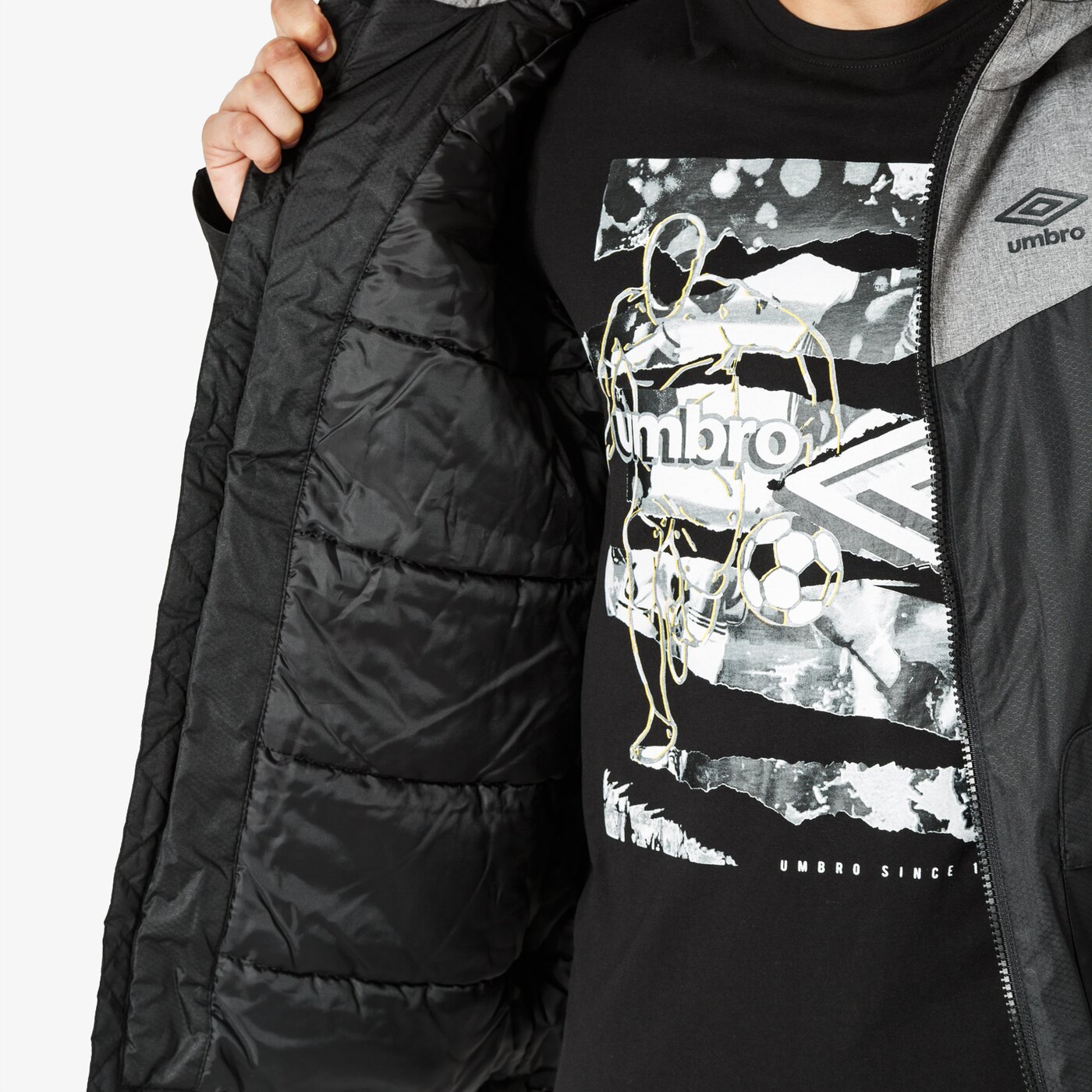 Kurtka zimowa męska UMBRO KURTKA HEMATITE ul38kum06001 kolor szary