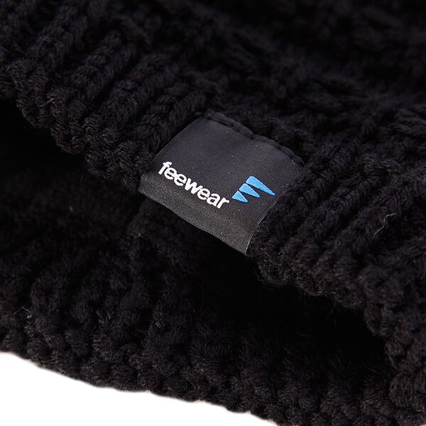 Czapka zimowa damska FEEWEAR CZAPKA Z KNIT BLACK fw33cad11 kolor czarny