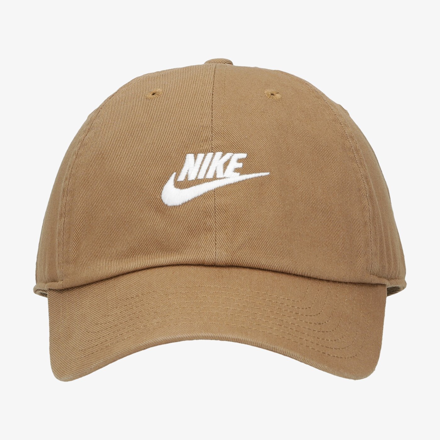 Czapka z daszkiem damska NIKE CZAPKA HERITAGE86 FUTURA WASHED 913011-258 kolor brązowy