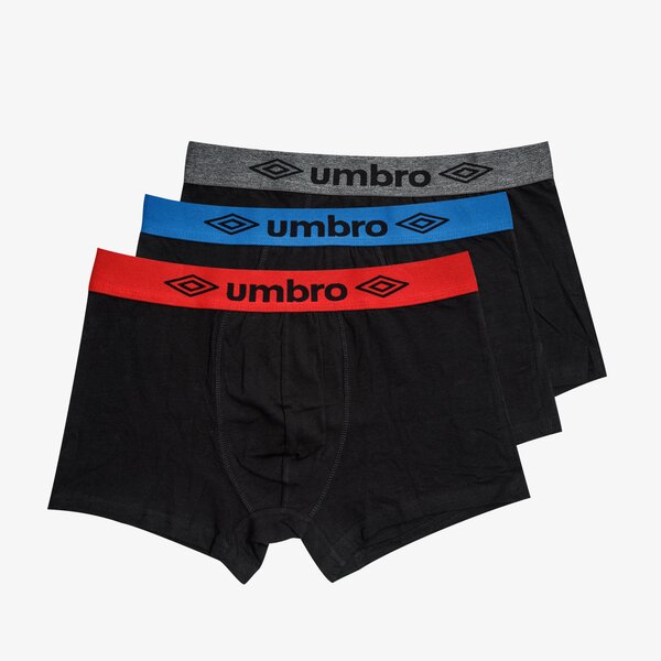 Bielizna męska UMBRO BOKSERKI LUCAS 3-PACK ul39box02001 kolor czarny