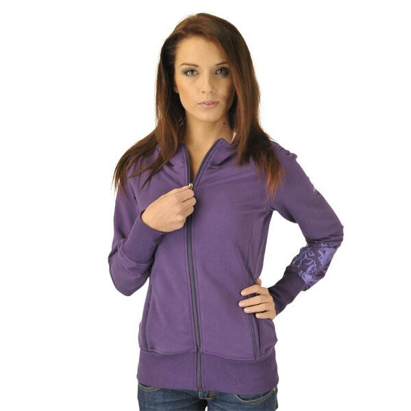 Bluza damska REEBOK BLUZA FULL ZIP PURPLE SKILLS x07742 kolor fioletowy
